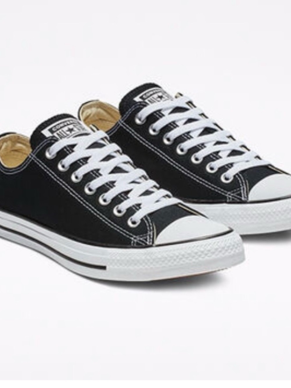 NWOT Converse Black and White Low Top Sneakers-Size 7